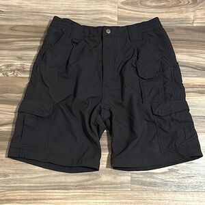 5.11 Tactical Series Shorts Men’s 32 Black Cargo  Rip Stop Work Wear #73286